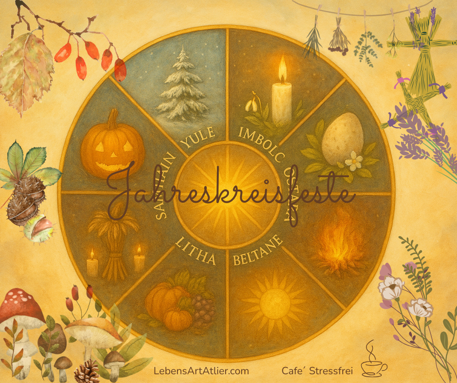 „Jahreskreisfest Beltane Ritual“, „Sonnenwende feiern“, „Imbolc Lichtfest“