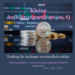 Kleine Aufklärungsexkursion #1: 100 € einzahlen – warum werden plötzlich 2.400 € angezeigt? Trading für Anfänger verständlich erklärt
